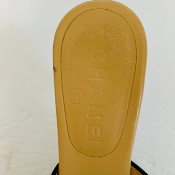 CHANEL LEATHER MULES HIGH HEELS MADE IN ITALY - Picture 8 of 12